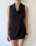 cowl neck mini dress