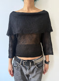 foldover sheer top