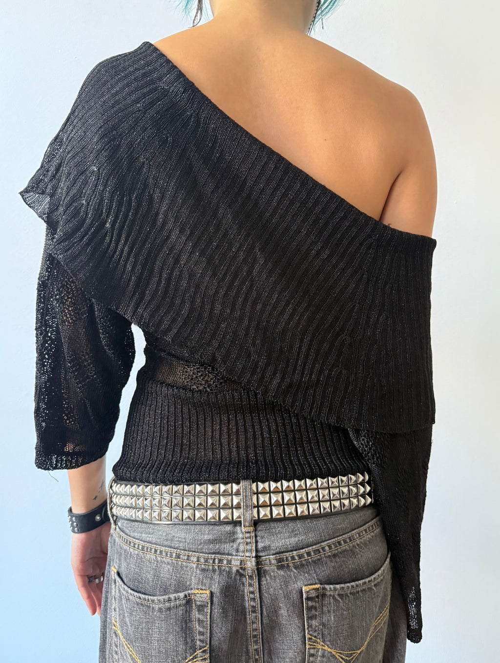 foldover sheer top