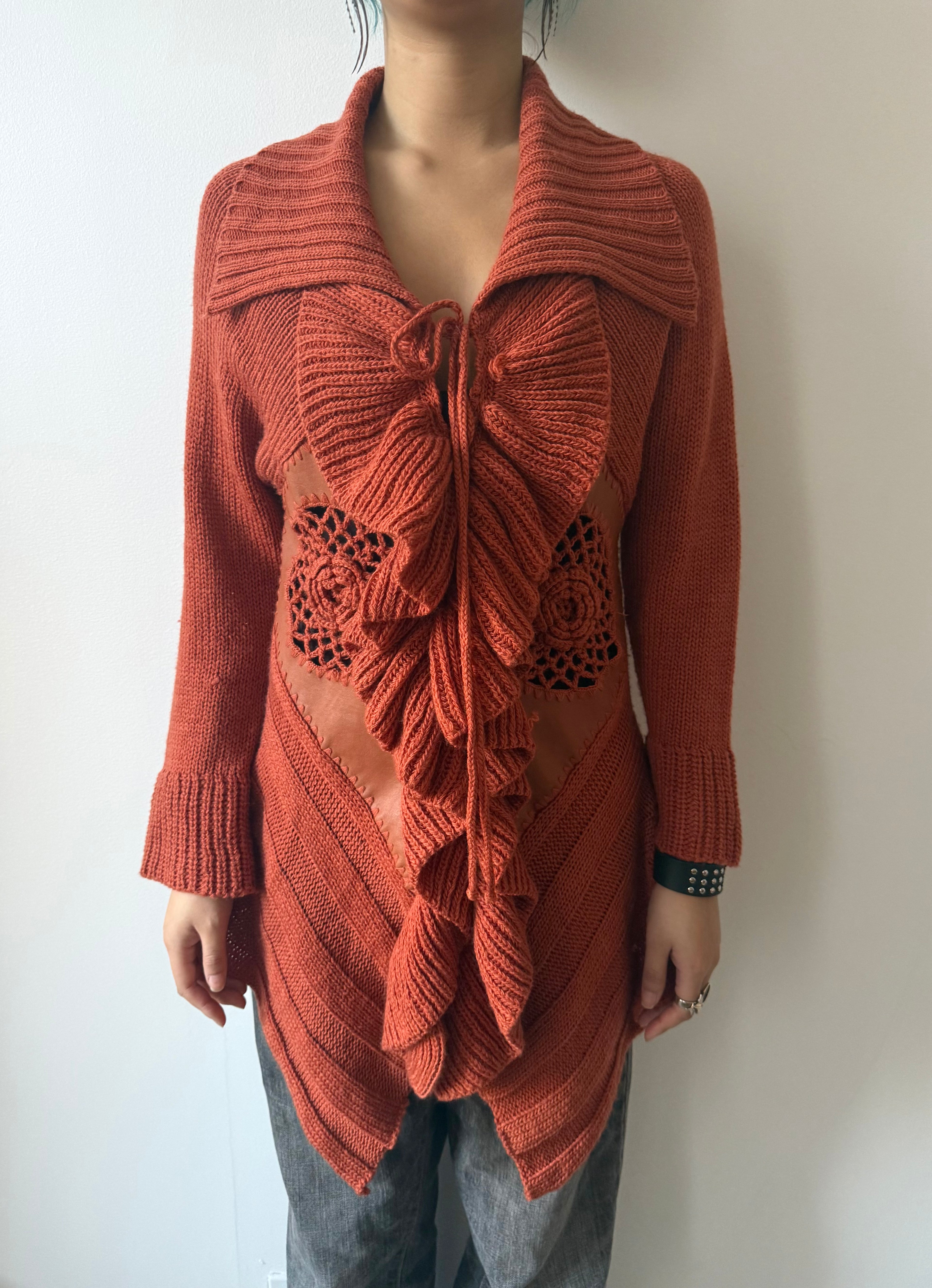 ruffle cardigan