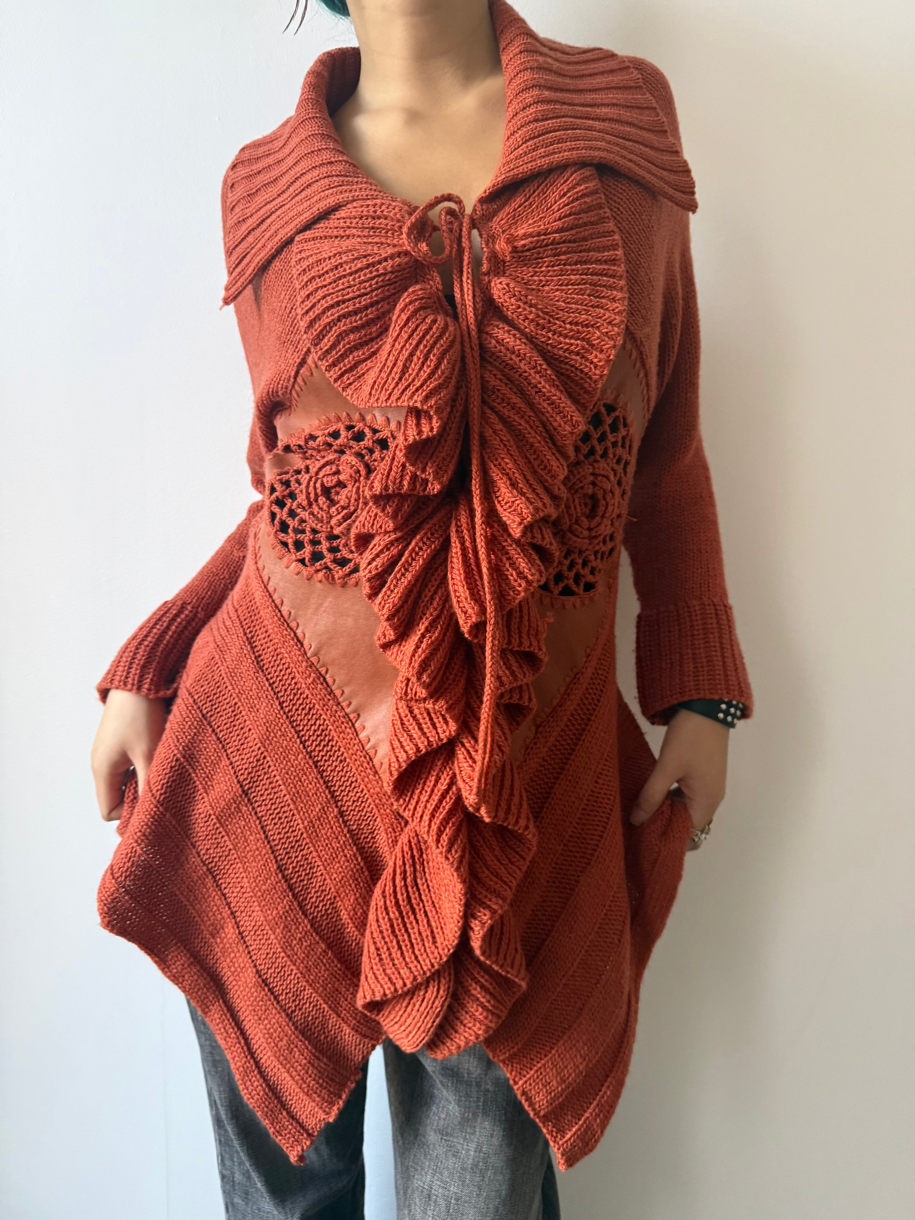 ruffle cardigan
