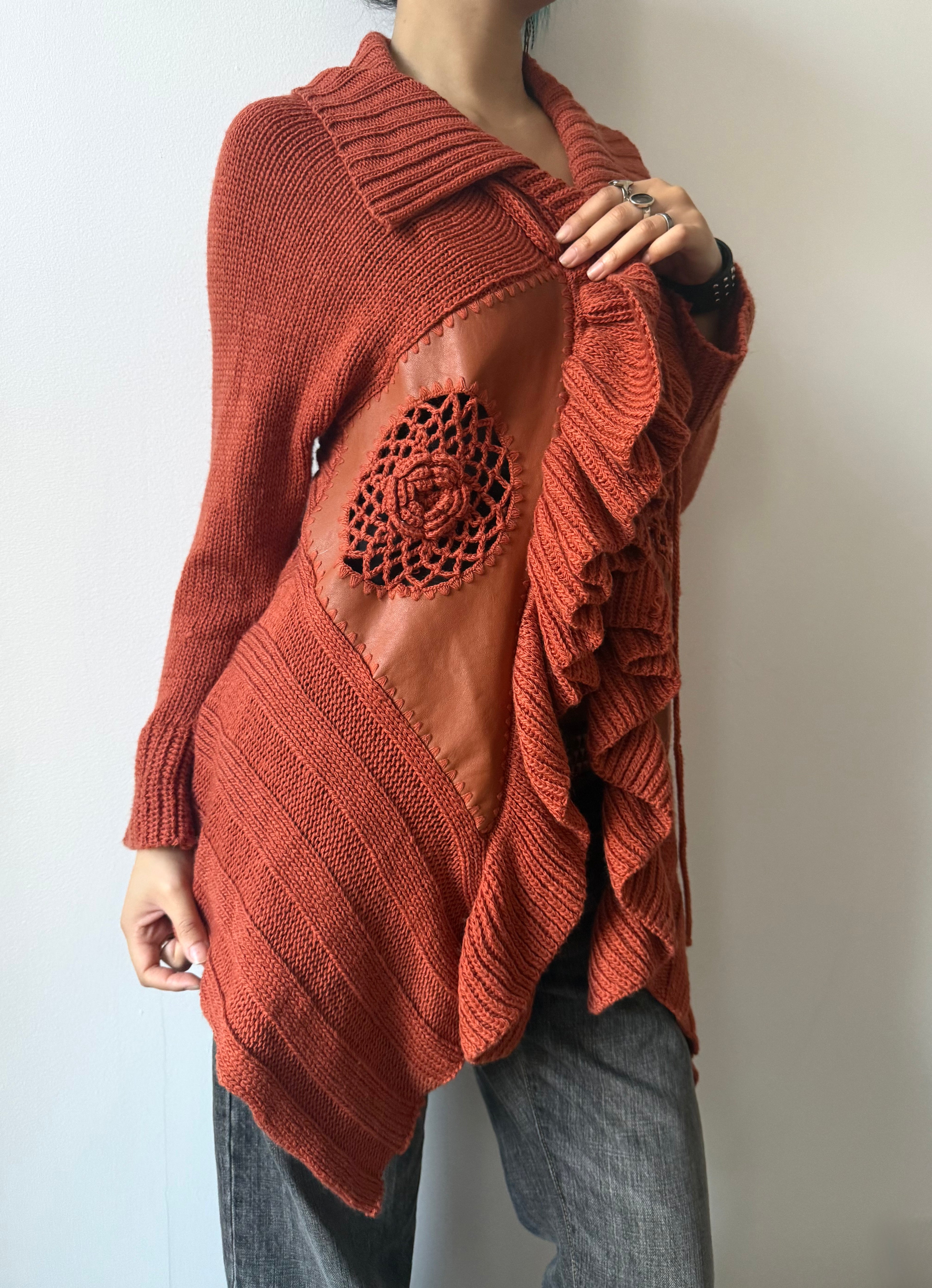 ruffle cardigan