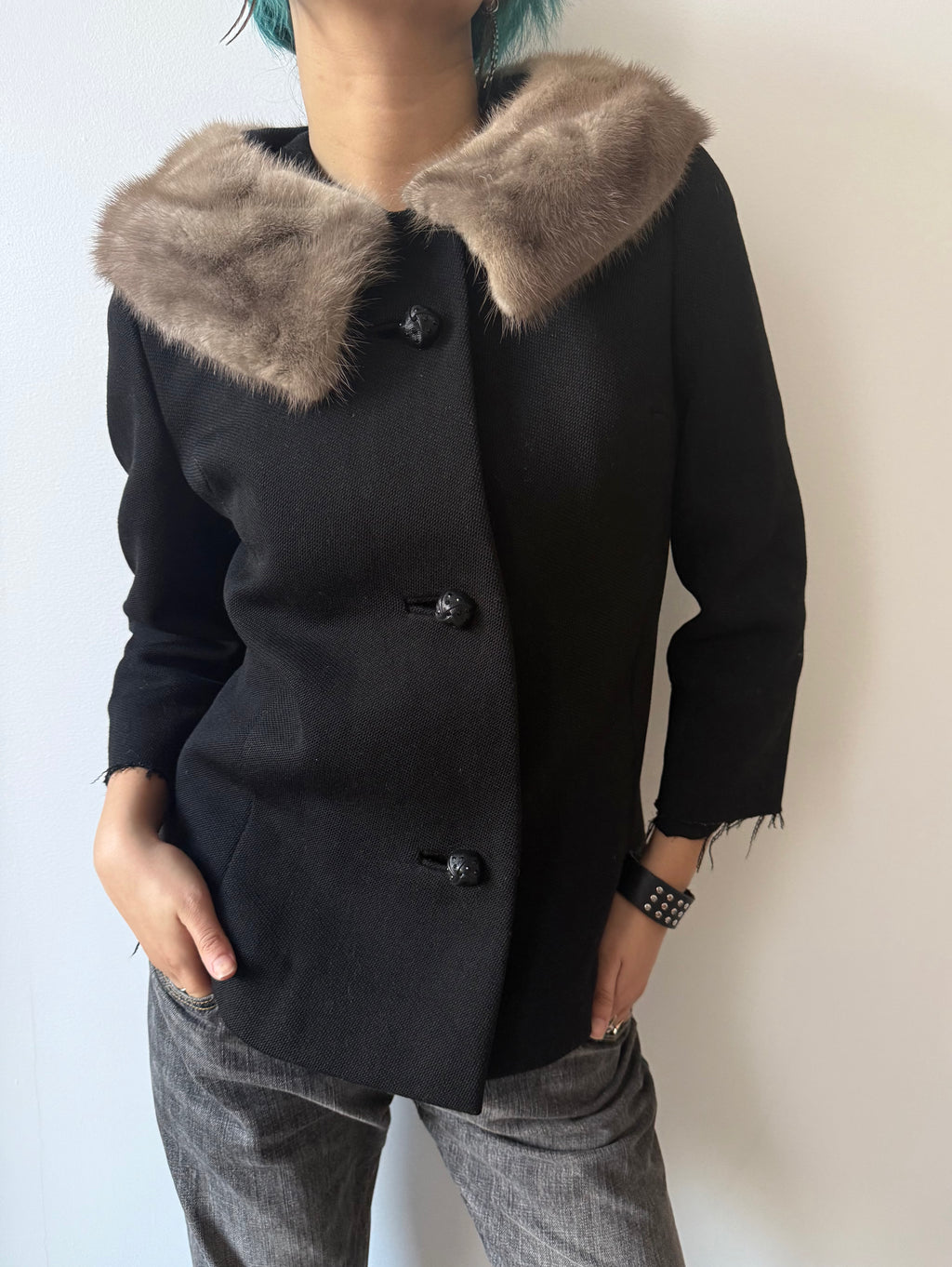 fur collar coat