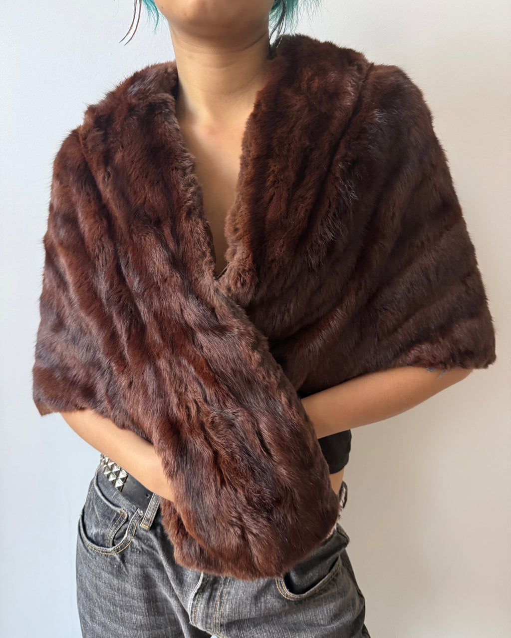 fur shawl
