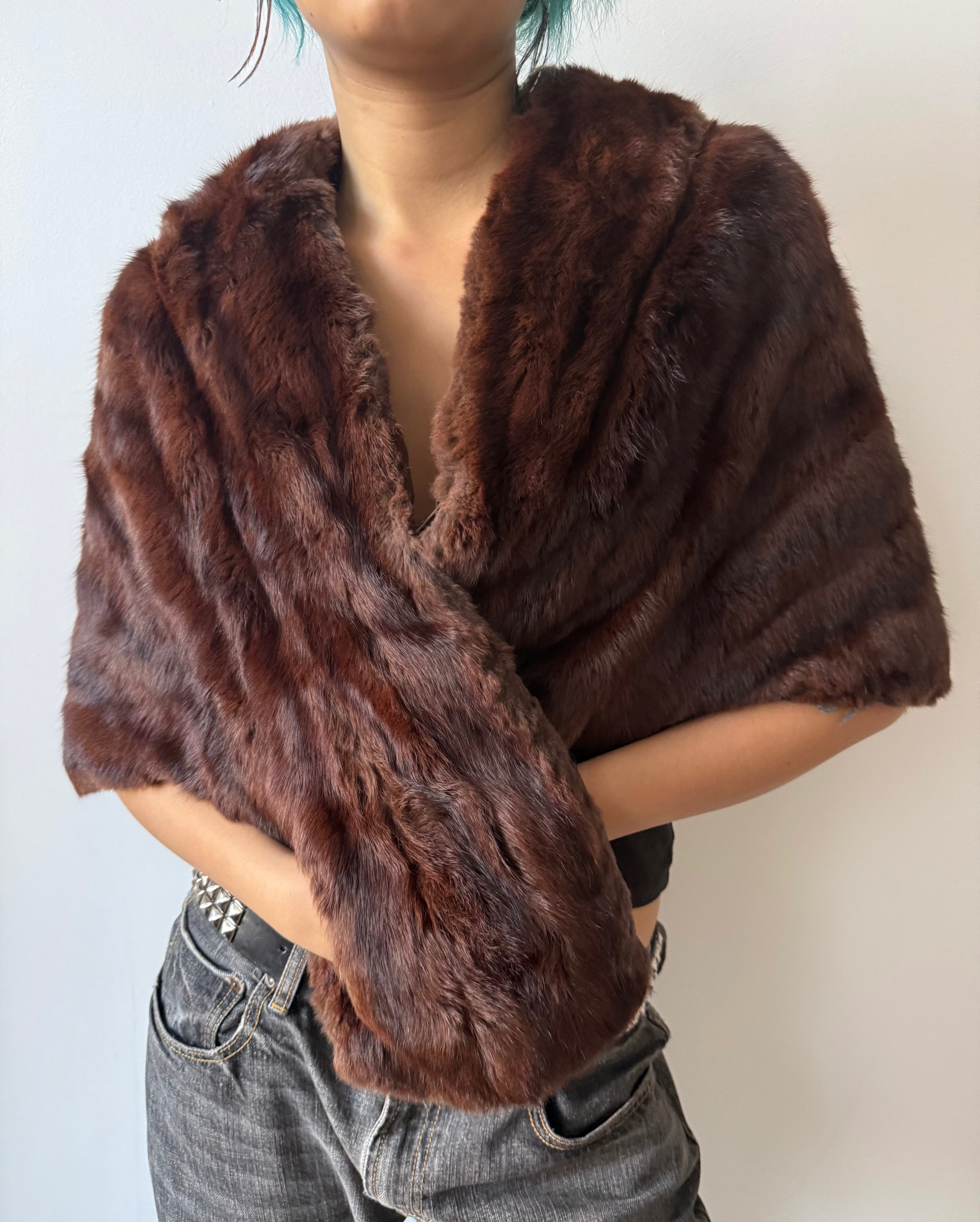 fur shawl