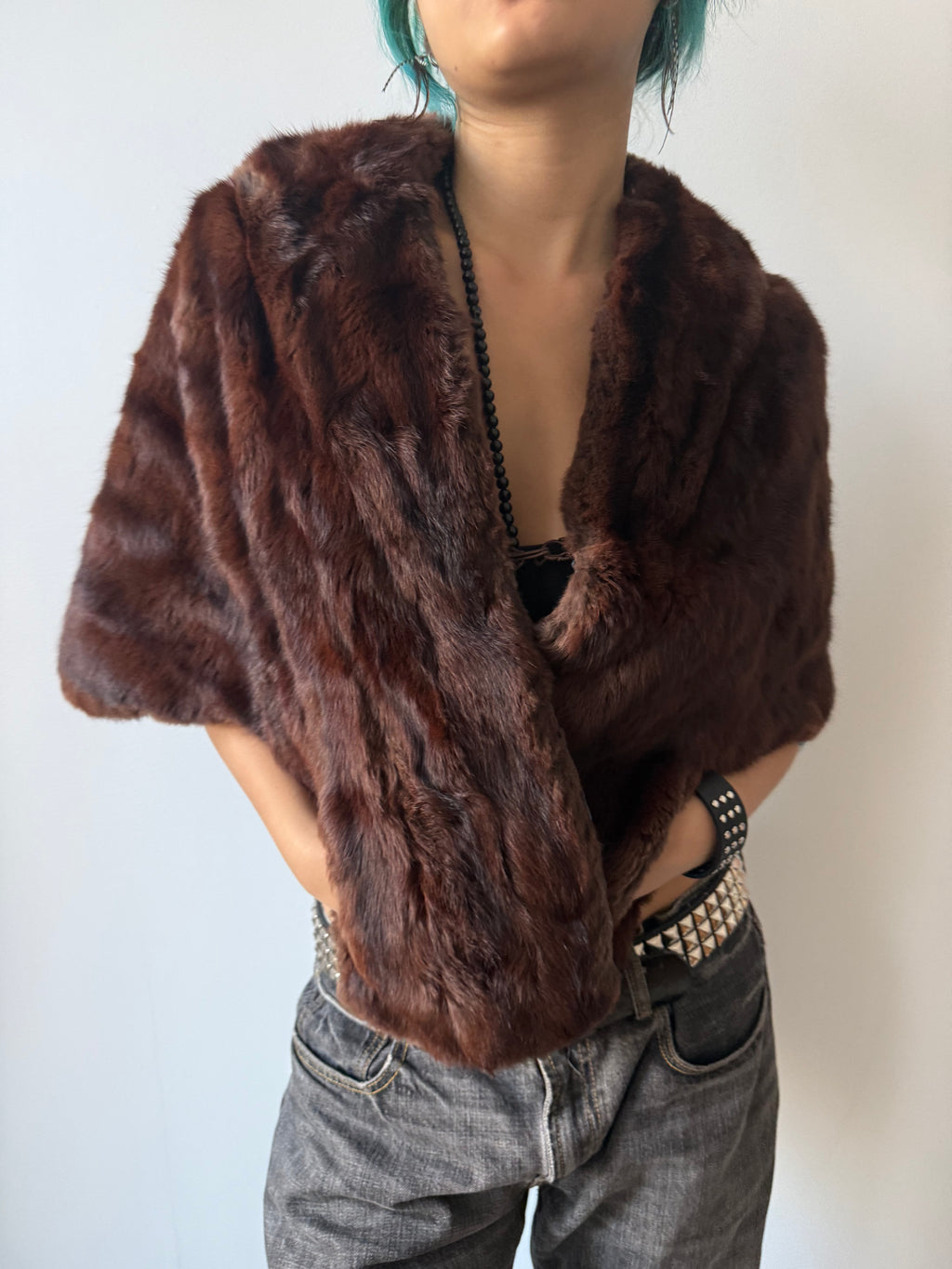 fur shawl