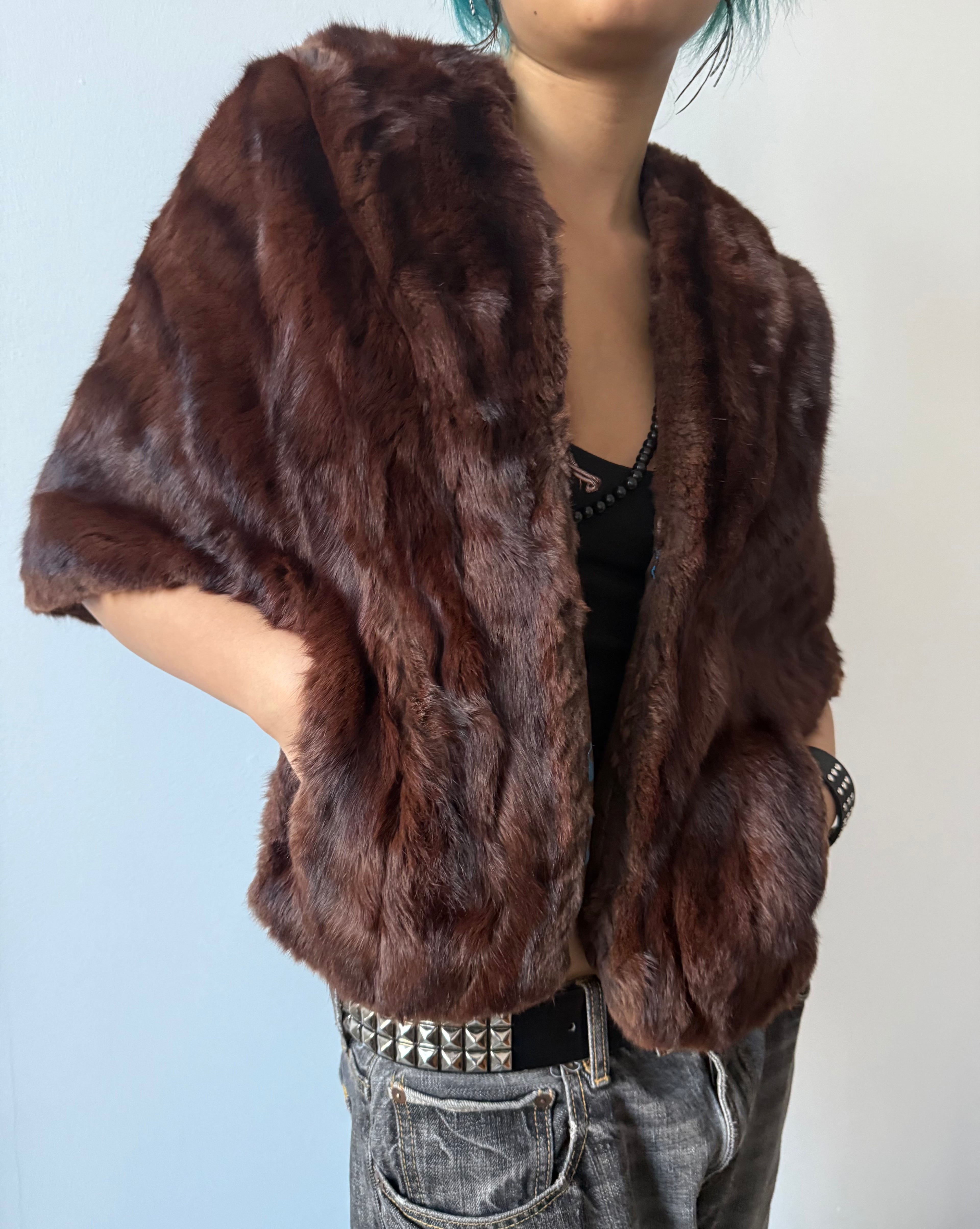 fur shawl