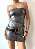 miss sixty metallic leather mini